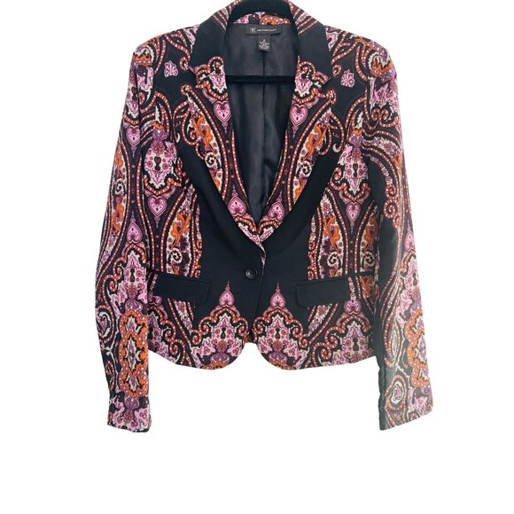 Colorful INC Medium International Concepts Paisley Blazer Jacket - Picture 8 of 11